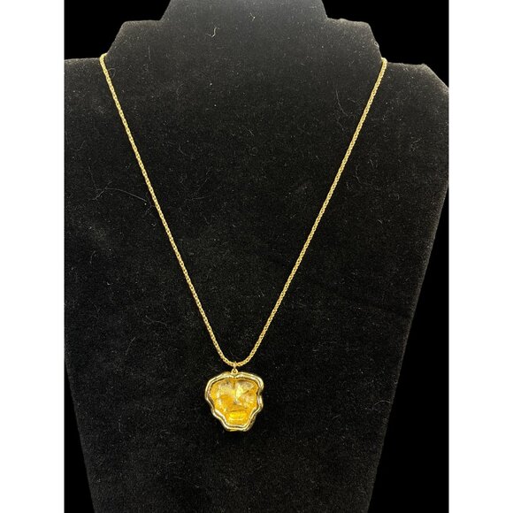 Vtg. Nolan Miller Purple Pansy Pendant Necklace Brooch Set Gold-Tone ESTATE - Picture 2 of 7